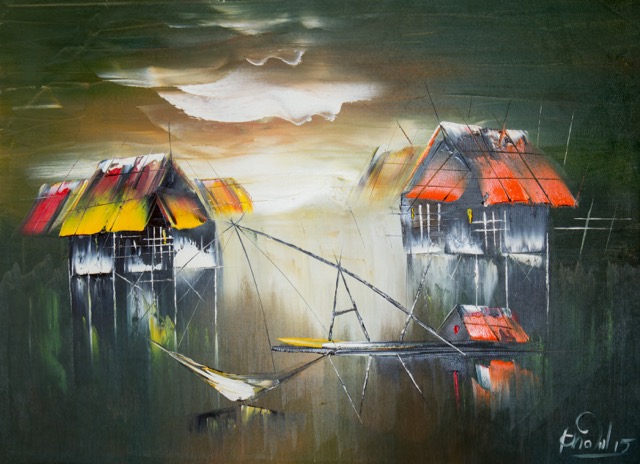 Tranh Sơn Dầu Miền Sông Nước